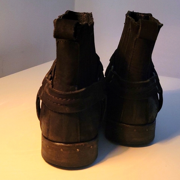 All Saints Dakot Leather Booties with Harness and Leather Sole. Size 39 (8.5 US) - Picture 3 of 13